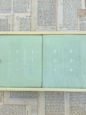 Vintage Farrington Made in USA Jewelry Box Chest in Seafoam Blue Colour Velvet